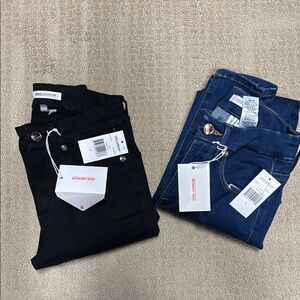 Good American Black and Blue Jeans